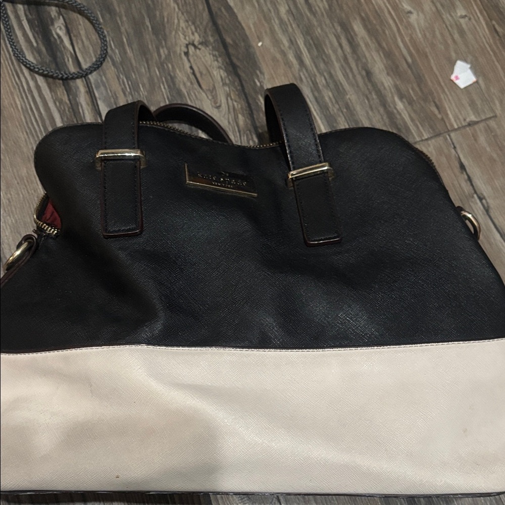 Kate Spade Black and Burgundy Handbag